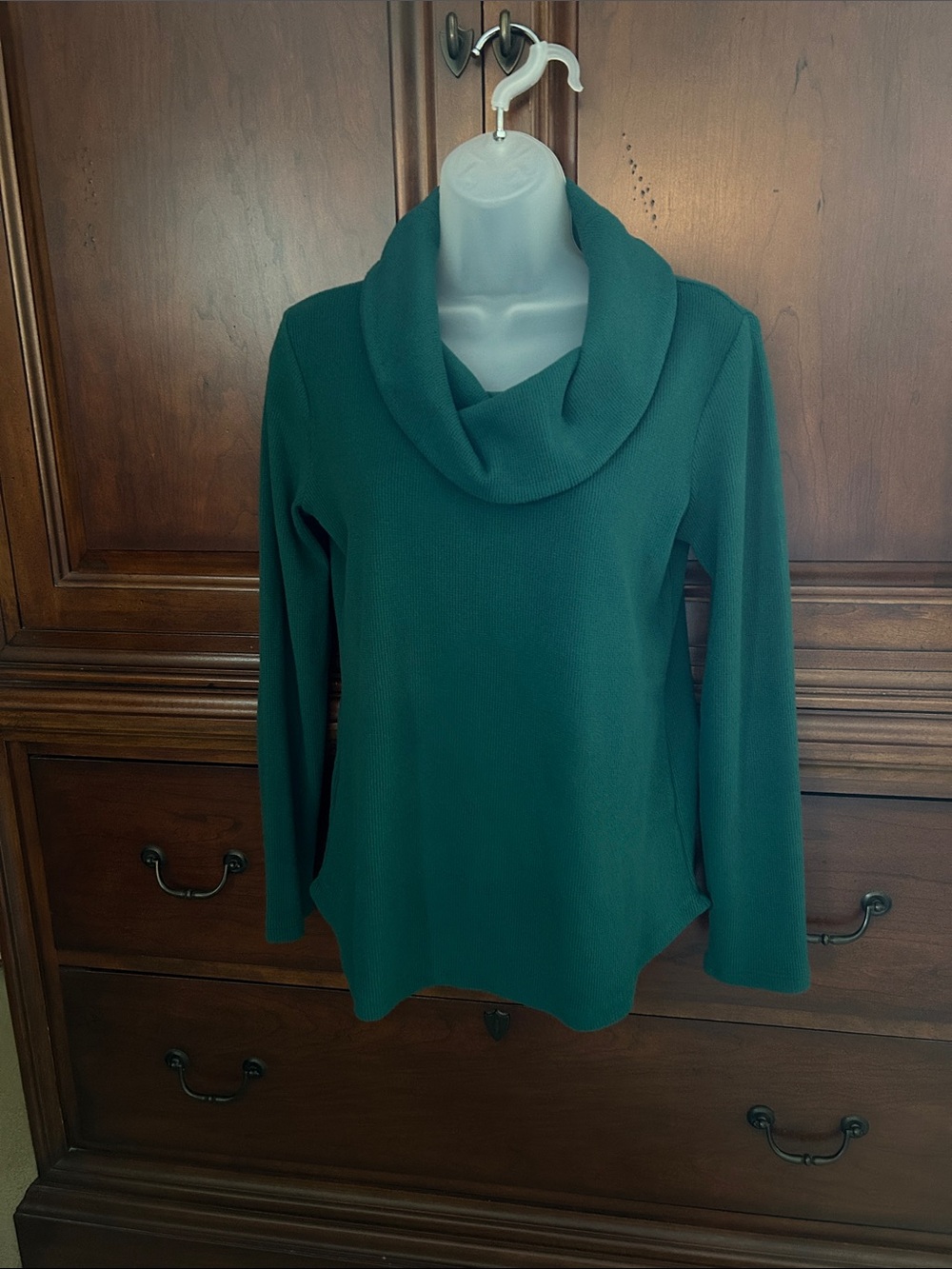 Talbots Women's Deep Green Cowl Neck Sweater/Size PS/NWT